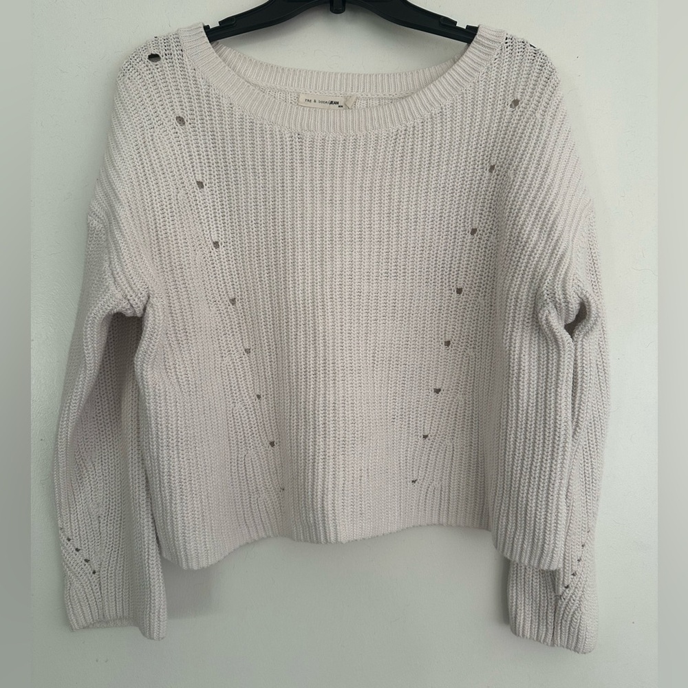 Rag and Bone Jean white cropped sweater